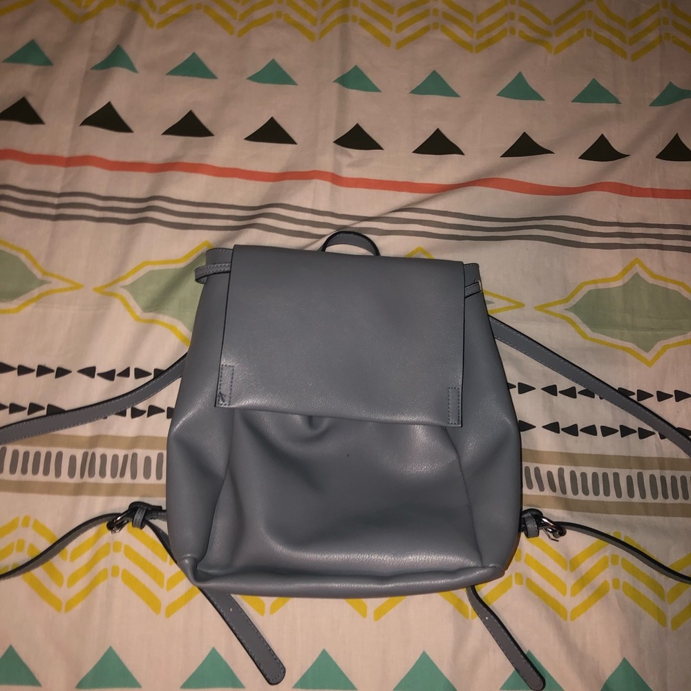 blue backpack purse